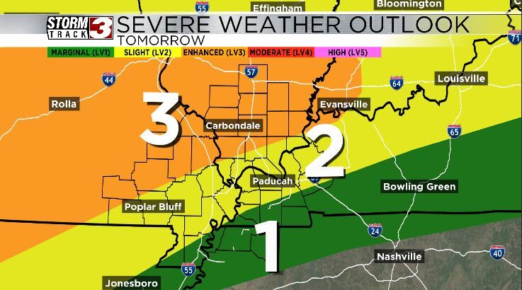 Severe outlook Monday